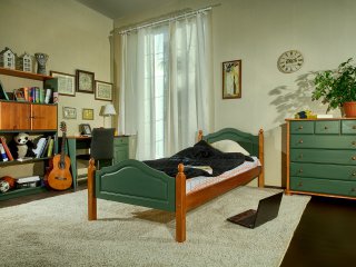 Комната подростка - стеллаж детский №7, стол письменный, кровать K2, комод Айно