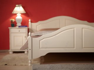 Кровать K2F белая - прикроватная тумба Айно, кровать двуспальная K2F