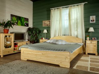 Спальня Эрика - двуспальная кровать Эрика, прикроватная тумба Айно, тумба под ТВ Айно