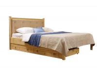 Кровать Дания-1/1 мягкая 90х200 с ящиками из сосны