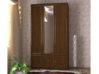 Шкаф трехстворчатый с зеркалом (орех)