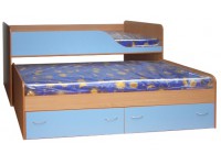 Детская двухъярусная кровать Дуэт-2 бук/синий