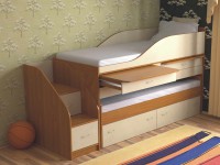 Детская двухъярусная кровать Дуэт-8 ольха/ваниль